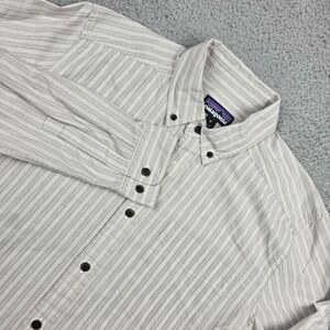 Patagonia Mens Long Sleeve Button Down Shirt Striped Size M